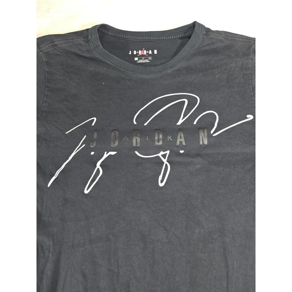 Nike Air Jordan Michael Jordan Signature Graphic T-Shirt Black Mens Size Small S